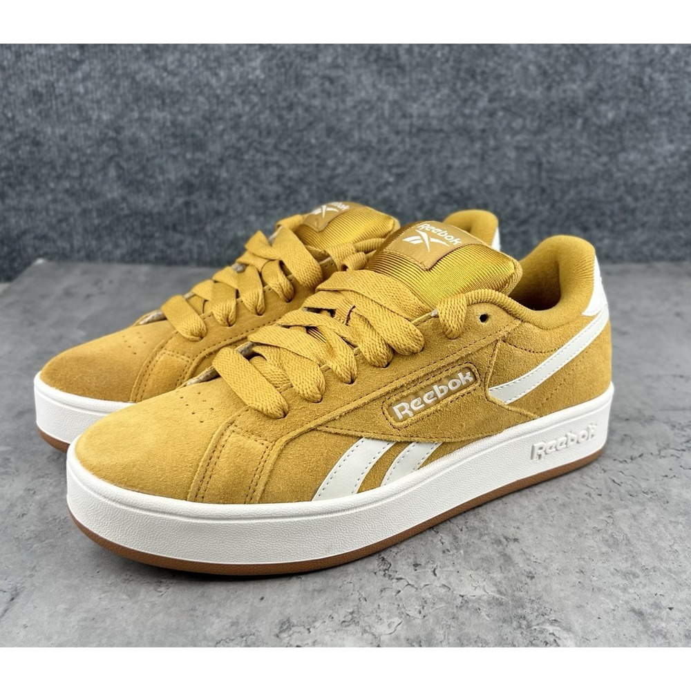 Reebok Retro Mega Women's 7 Heritage Gold Suede Platform Sneakers New